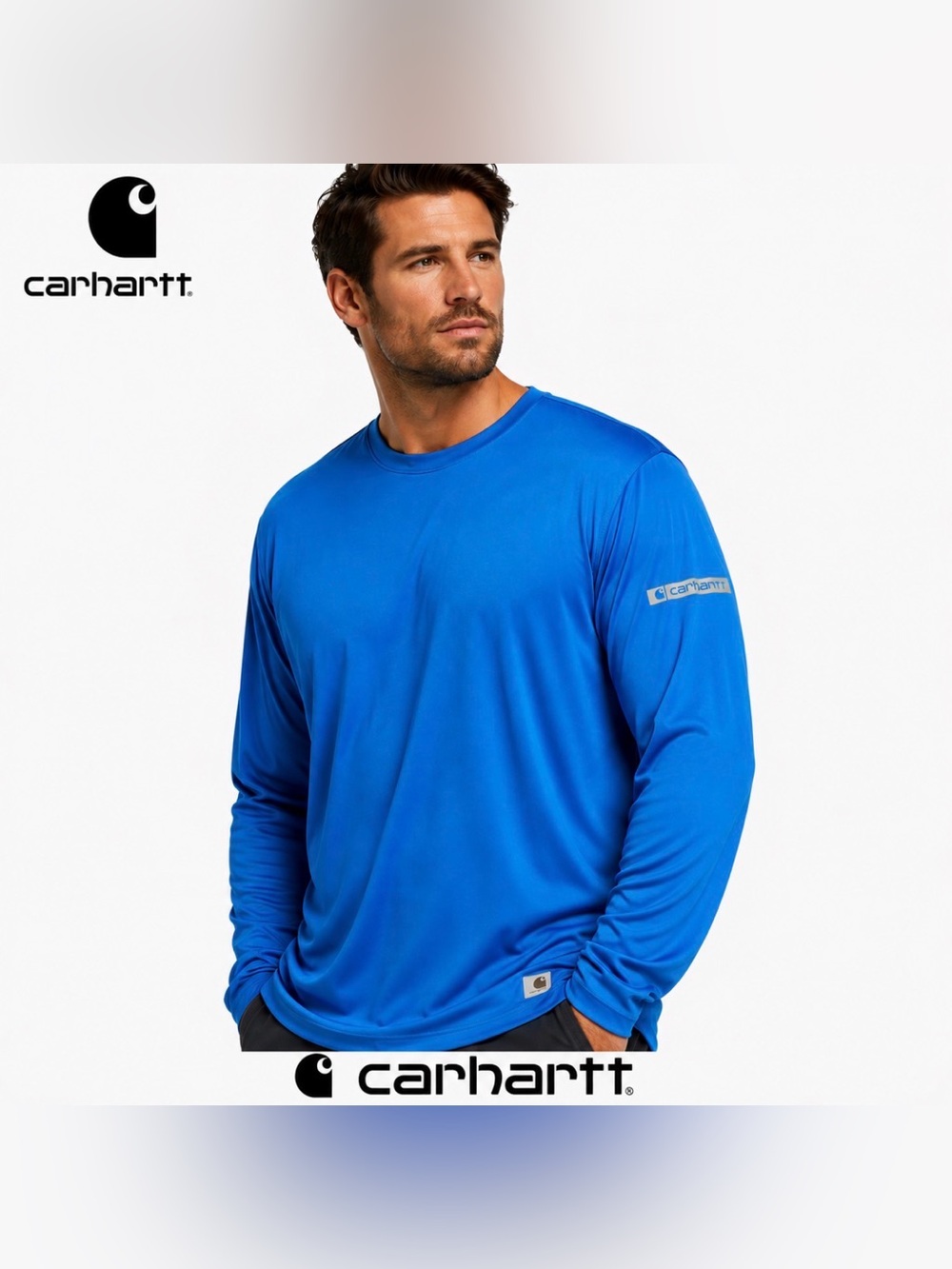 NWT Carhartt Force LWD Marine Blue UPF 50 FastDry Long Sleeve Shirt 3XL Tall NEW